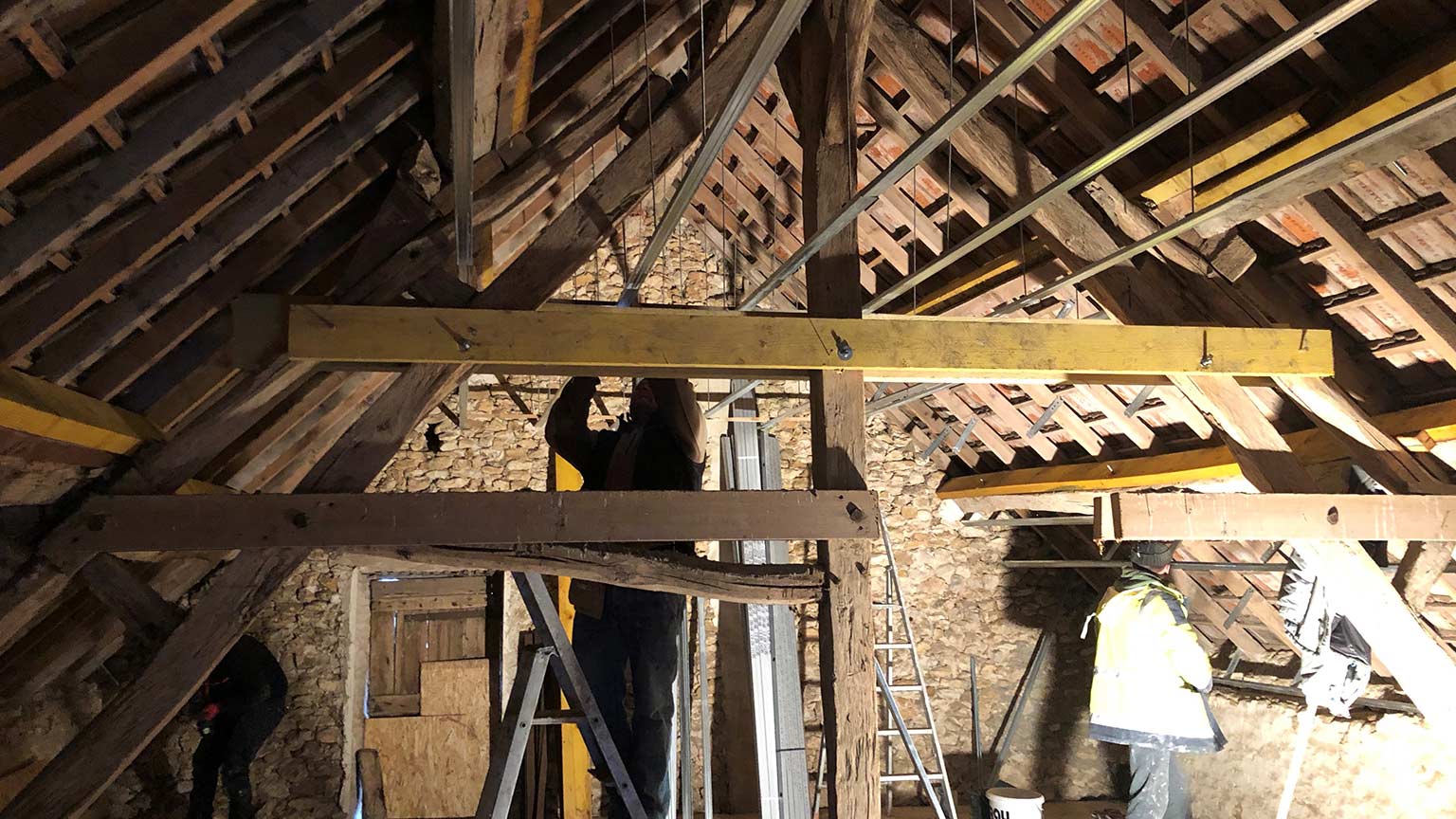 Réhabilitation maison Mérobert - Combles