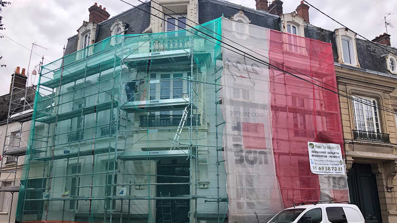 Rénovation facade pithiviers - Pendant travaux 2